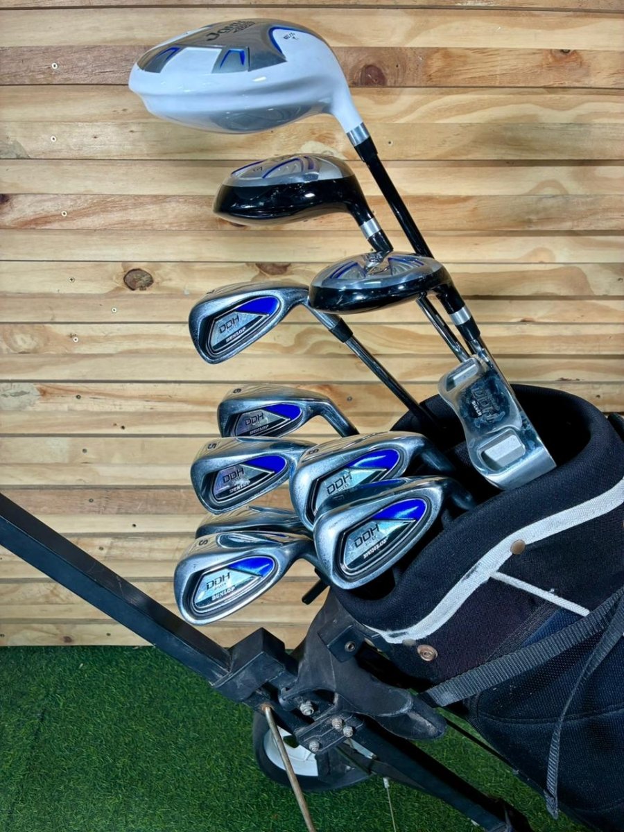 Dunlop DDH Golf Set & 2 Wheel Cart duo - WeBuyClubz
